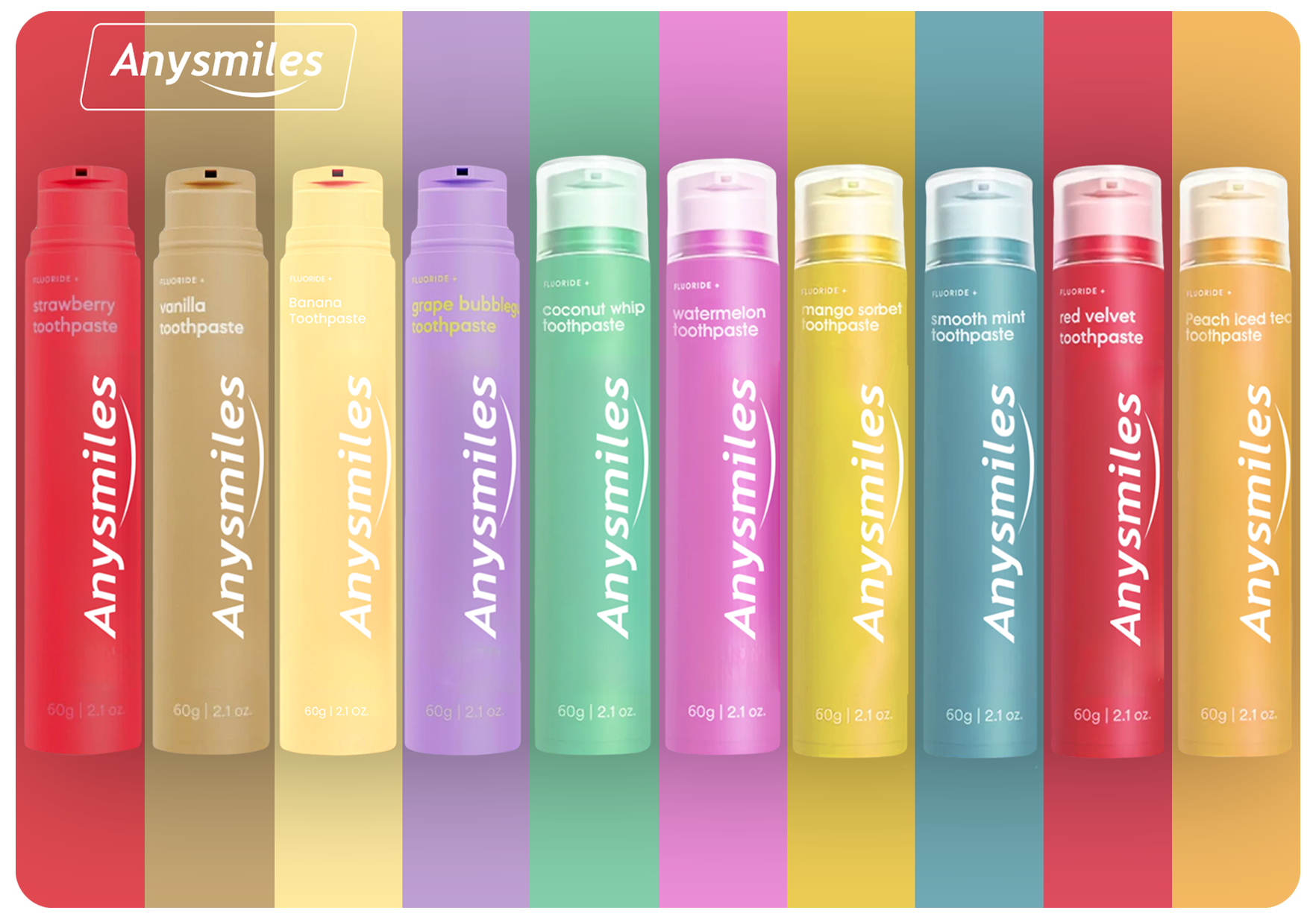 Anysmiles' Flavored Fluoride+ Toothpaste